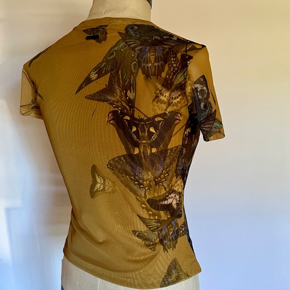 ALL SAINTS, Dianah Mesh Butterfly top, gorgeous golden color, size 6 no flaws - Picture 6 of 10